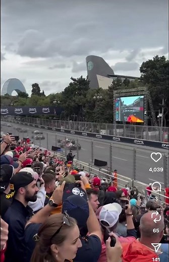 🇦🇿 Sahil & Bulvar F1® Grandstand Azerbaijan Grand Prix Baku City Circuit View #f1 #bakucitycircuit
