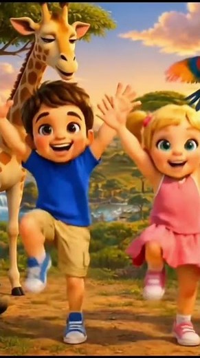 Waka Waka Africa Dance 🌍🥁 #kidssongs #dance #kidsmusic #kidmusician #nurseryrhymes