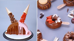 Chocolate Strawberry Melt Cake & Oreo Pops Donuts