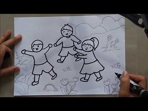 Vẽ Tranh Đề Tài Thiếu Nhi Vui Chơi | Tiên Tỷ Tỷ