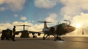 Taking the F-104G Starfighter to the Sidewinder Low Level route in Microsoft Flight Simulator