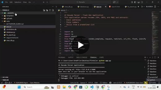#internship #pinnaclelabs #python #flask #ai #webdevelopment #resumeparser #learningjourney | GN Pallavi