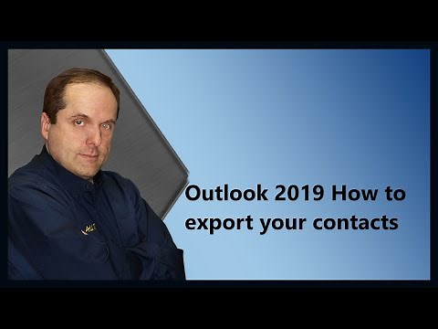 Outlook 2019 How to export your contacts