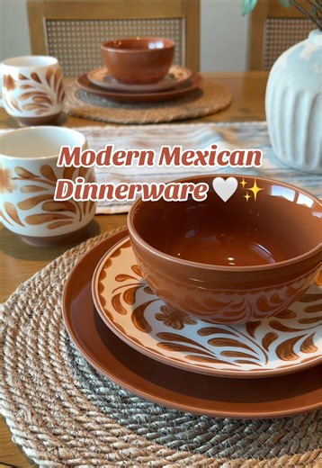 This dinnerware set is STUNNING 😍✨🍽️ | @Jenny Martinez x @JCPenney find 🤎 #modernmexican #dinnerware #kitchenfinds #tablesetting #unboxings