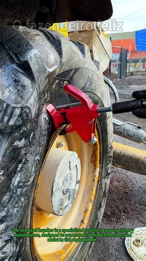 Tire Bead Breaker in Action」on Heavy Machinery! Separate Tire & Rim Easily #Machinery #TireRepair