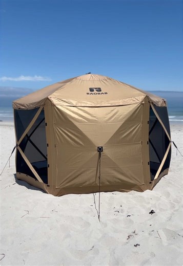 Experience Luxury with Baobab Pop-up Gazebo at the Beach