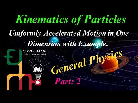 Uniformly Accelerated Motion in One Dimension