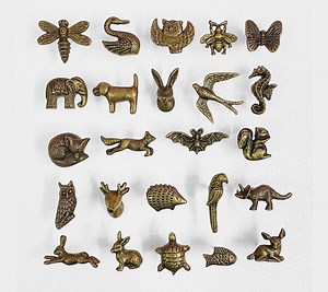 Handmade Bronze Animal Drawer Knobs: Vintage Iron Cabinet Pulls - Etsy