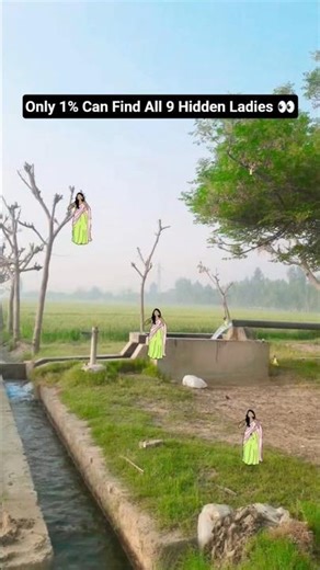 Find All 9 Hidden Ladies If You Have Sharp Eyes 🧠✨ || #shorts