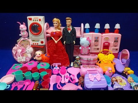 6 Minutes Satisfying with Unboxing Hello Kitty Sanrio Kitchen Set | ASMR Tiny Toys Kitchen Set
