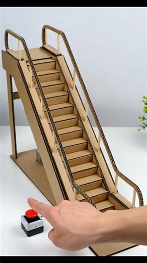 Amazing DIY Escalator Working Model with Cardboard | DC Motor Science Project #automobile #rollable