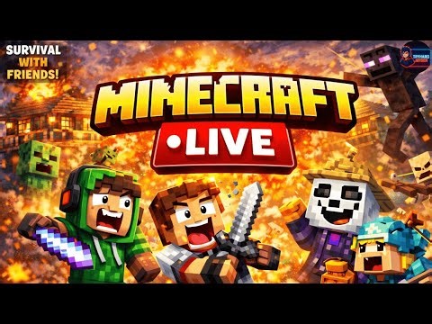 Minecraft Survival With Friends LIVE 🔥 Chaos, Builds & Fun! | TryHardJayden