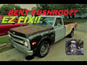 Replacing bent pushrod in Chevy small block EASY fix