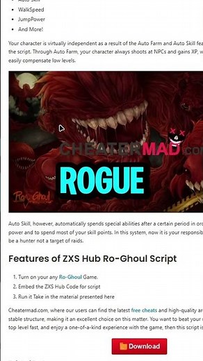 ZXS Hub Ro Ghoul Script