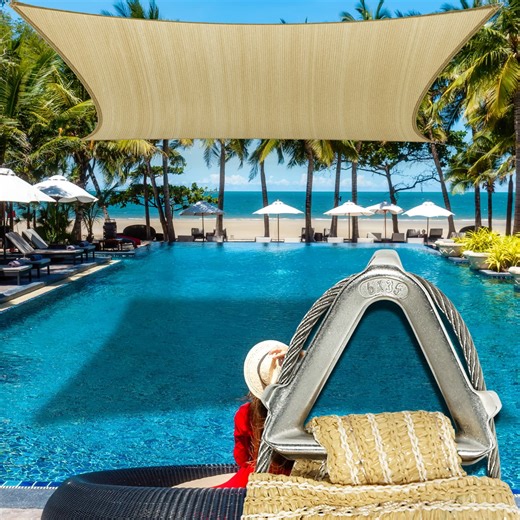 Pro Ring Rectangle Sun Shade Sail Canopy, Commercial Grade