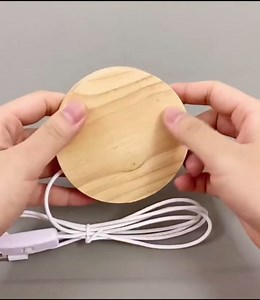 Wood Led Light Display Base, Round Wooden Led Lighted Lamp Stand Table Rectangle Light Seat with USB Cable Switch Lights Art Warm Crystal Glass Stands 3D Resin Laser Tower Silicone Models(White Light)