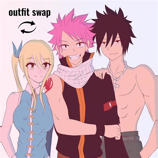 The Loveable Trio of Fairy Tail: Lucy, Natsu, and Gray