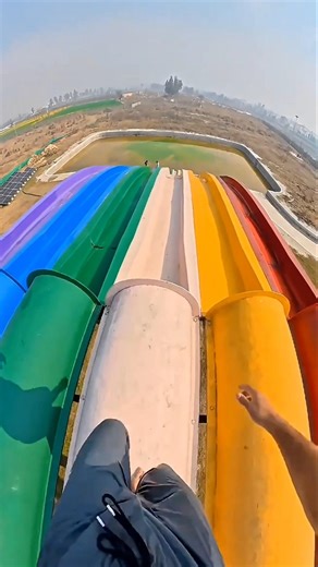 The boy gets stuck on top of water park 😱 #trending #shortvideo