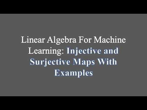 Linear Algebra For Machine Learning: Injective and Surjective Maps With Examples