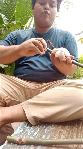 Nostalgia mainan jadul jaman dulu namanya pletokan bambu.