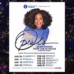 Announcing WW Presents Oprah’s 2020 Vision: Your Life in Focus tour! Beginning this January, Oprah will be stopping in Ft. Lauderdale, Minneapolis-St. Paul, Charlotte, Atlanta, Brooklyn, Dallas, San Francisco, Los Angeles, and Denver! WW members can get up to four tickets early during our 24-hour presale beginning Monday, September 9. (Keep an eye on your email for a special WW members only code!) See you there? #Oprahs2020VisionTour Click here for more details: spr.ly/OTourww | WeightWatchers