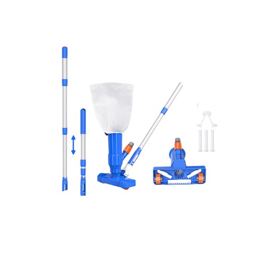 Upgraded Swimming Pool Spa Jet Vacuum Cleaner with Brush & 56" Pole,for Above Ground/Inflatable Pool,Hot Tub,Pond, Spa, Lake and Fountain