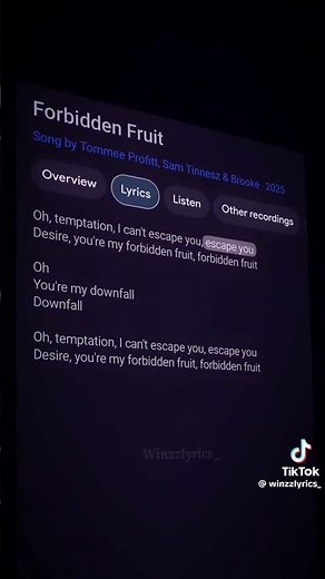 Forbidden fruit | #lyrics #forbiddenfruit #shorts