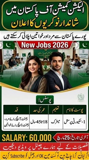 Election Commission of Pakistan New Jobs 2026 | How to Apply Online Full Guide#job #jobsinpakistan