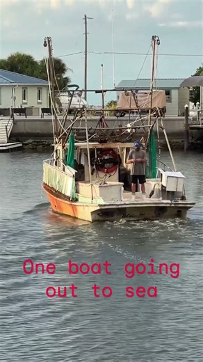 One boat going out to sea
