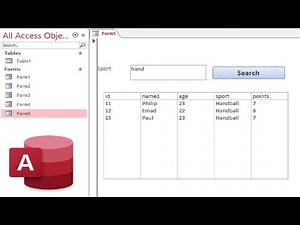 Microsoft Access Search Form: search records in listbox Using VBA in access forms