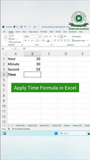 ⏱️ Apply Time Formula in Excel like a Pro! #ExcelTips #MicrosoftExcel #TimeCalculation