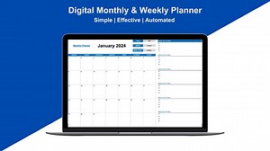 Smart Updating Monthly & Weekly Digital Planner (google Sheets and Microsoft Excel Compatible) - Etsy
