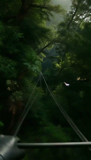 The Most Insane Rainforest Zipline Ever #extreme #viral