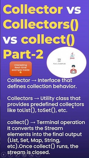 Collector vs Collectors vs collect() in Java Part-2 | Easy Explanation | Java Interview Prep #shorts