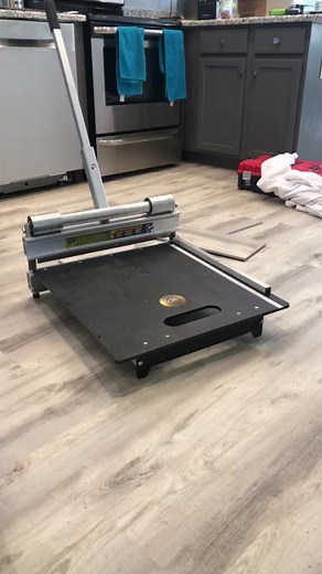 My EX shear from Bullet tools make cutting this LVP a breeze.. #tools #flooring #contractor #toolreview