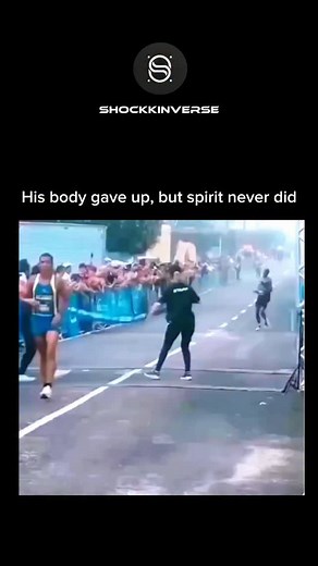 During a marathon, the runner in first place was just steps away from victory when exhaustion overcame him, and his body gave out. His legs buckled, and every muscle screamed for him to stop, yet his spirit refused to surrender. With sheer determination, he pushed forward, crawling and stumbling toward the finish line. It was no longer about winning—it was about proving that true strength comes from within, and that the human spirit can carry you farther than the body ever could. #motivation #ma