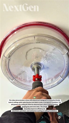 This Genius Drill Attachment Makes Ceiling Hole Cutting Incredibly Easy!
