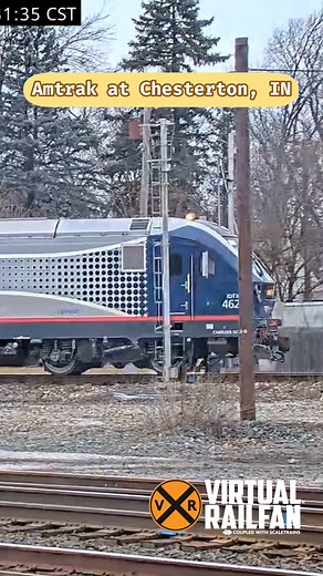 Amtrak at Chesterton, IN Get a Virtual Railfan membership! www.virtualrailfan.com/memberships $4.99 a month! | Virtual Railfan