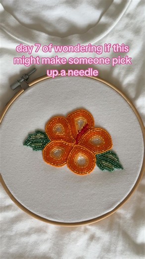 Maybe this is your sign to try bead embroidery. Tutorials are on my profile, just in case. #beadedtshirt #beadembroidery