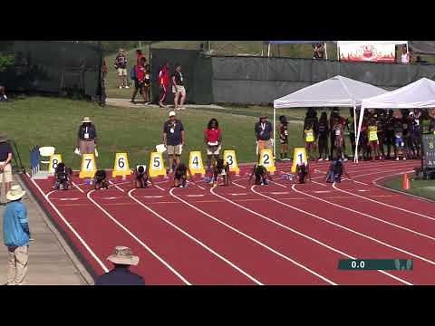 100m final 9-10 girls - 2019 USATF National Youth Outdoor Championships