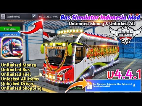 Bus Simulator Indonesia Mod Apk v4.4.1 | Bus Simulator Indonesia Unlimited Money & Unlocked All Hack