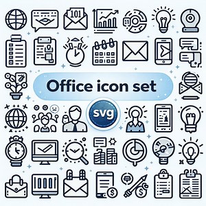 Soft Handmade Business Icons Set – 49 Minimal Office Line Icons - Etsy Canada