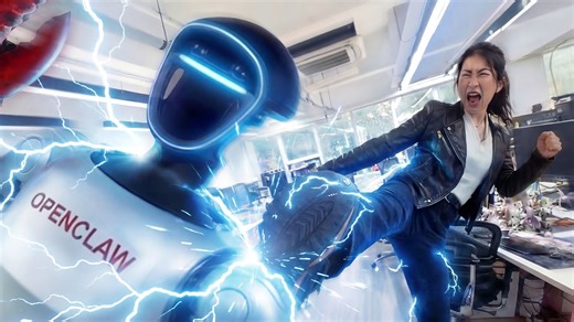 人机决斗！武术女王大战龙虾机器人！