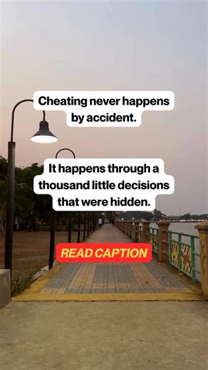 Cheating isn’t a moment of weakness or a sudden mistake. It’s the result of small, repeated choices to look away from honesty, to avoid discomfort, to hide instead of tell the truth. Every secret text, every rationalization, every “it’s not a big deal” moment slowly builds a wall between partners. By the time the affair is exposed, the deception has already done its damage. Cheating is not about love or unmet needs. It’s about avoidance, denial, and dishonesty. Affairs don’t grow in connection. 