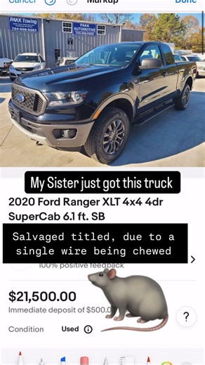 Micah Weber on Instagram: "Salvaged titled Ranger #3 Stage one complete! These Rangers just look so darn good looking with a few basics. Here’s what I did. 2020 Ford Ranger XLT Extended Cab 4x4 Sport. $21,500 via eBay from a used car seller on the east coast. Shipped to CA for $1500 Salvaged titled, due to a rat eating a wire and preventing it from starting. Dealer fixed that wire and she bought it from them. To register and insure, you have to get the truck inspected at a certified inspection s