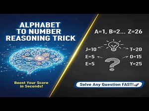 Reasoning tricks | Alphabet to Number remembering