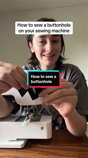 How to sew a buttonhole on your sewing machine :) #howtosew #sewingtips #sewing