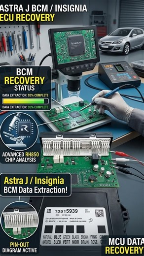 Repairing an MCU connections for data backup from Opel Astra J BCM