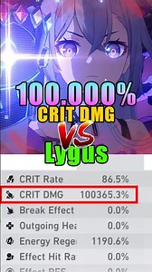 100.000% CRIT DMG vs Lygus x99999 HP #honkaistarrailsilverwolf #honkaistarrail #hoyoverse #lygus