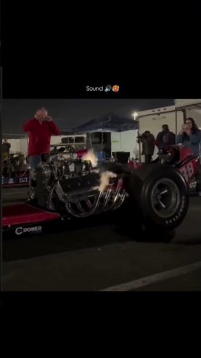 Raw Power! 🔥 Dragster Engine Startup & Flames!​Insane Sound! Top Fuel Dragster Engine Roar! #shorts